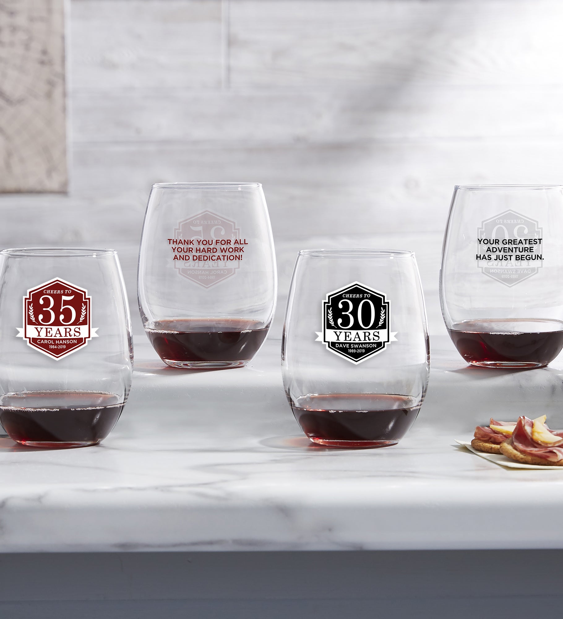 Retirement Personalized Wine Glass Collection